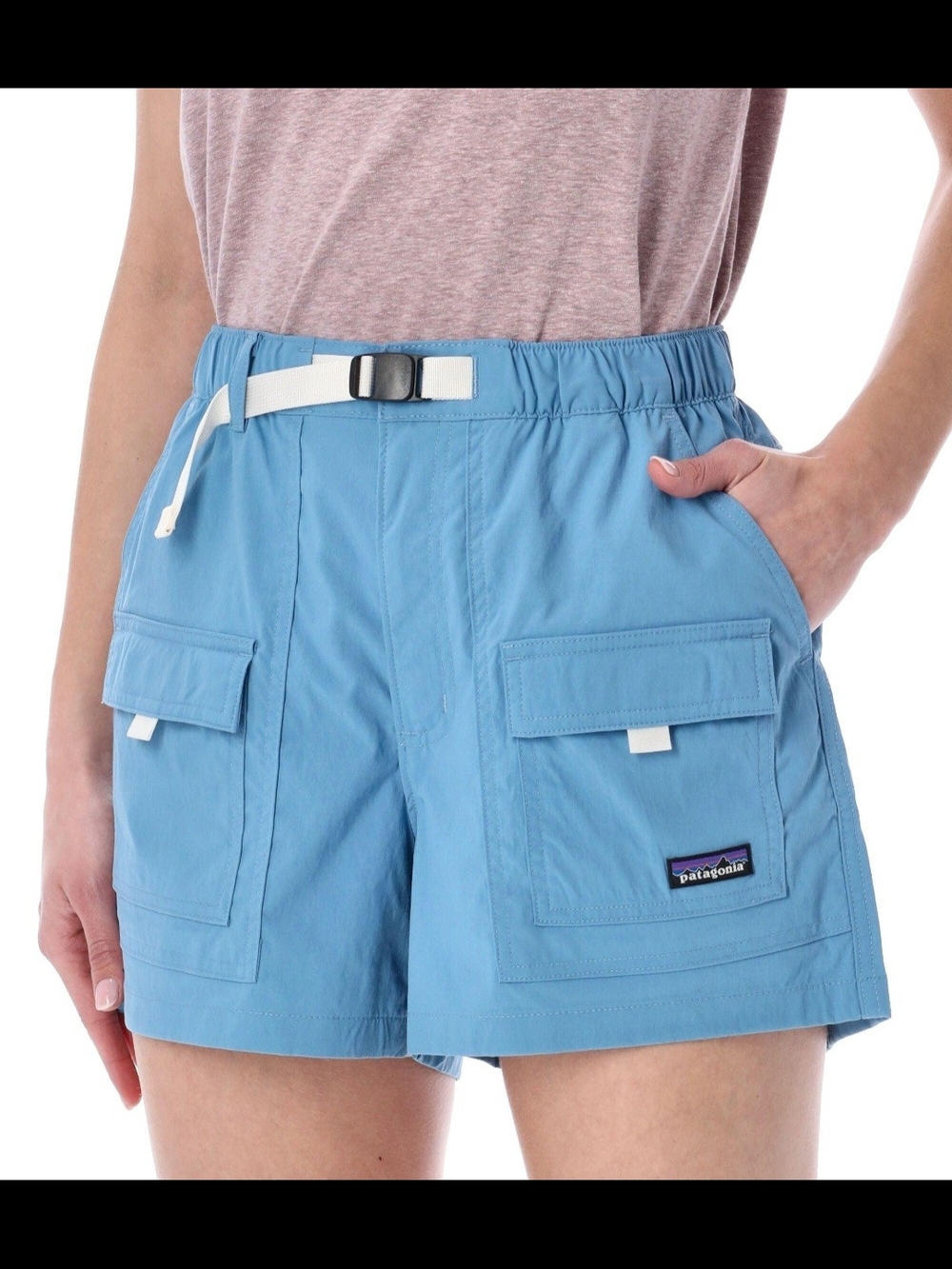 NWT Patagonia Women's Everyday Outdoor Lightweight Sky Blue Cargo Shorts